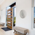 Espelho Decorativo Gota Circular Cinza 0,18x40cm