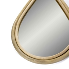 Espelho Decorativo Gota Em Rattan Madeira Oval 75x40 Cm - Ind