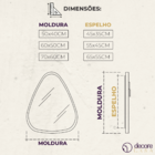 Espelho Decorativo Gota Para Quarto 60x50 - Gotri - Tabaco