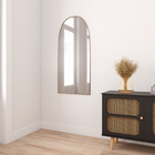 Espelho Decorativo Grande Curvado 110x50cm Dourado Com Moldura Michi Portal Arte Própria