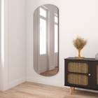 Espelho Decorativo Grande Curvado 160x60cm Preto Com Moldura May514 Mayuri