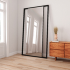 Espelho Decorativo Grande Retangular 200x110cm Preto Com Moldura May504 Mayuri