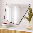 Espelho Decorativo Grande Triangular 90x46,5cm Preto Com Moldura May524 Mayuri