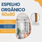 Espelho Decorativo Grande Orgânico 60x80cm Caramelo