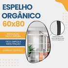 Espelho Decorativo Grande Orgânico 60x80cm Preto