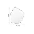 Espelho Decorativo Hexagonal com Moldura Preto 104,5x55,5cm