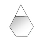 Espelho Decorativo Hexagonal Preto Com Moldura 29,8x34,2cm Inspire