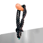 Espelho Decorativo Hole Alça Sisal Black 40x40 Cm