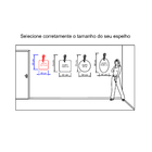 Espelho Decorativo Hole Alça Sisal Natural 40x40 Cm