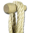 Espelho Decorativo Hole Alça Sisal Natural 50 Cm Redondo