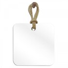 Espelho Decorativo Hole Alça Sisal Natural Retangular In Hous