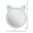 Espelho Decorativo Infantil 43x44cm Branco Gato