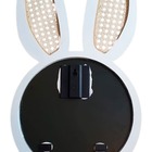 Espelho Decorativo Infantil 43x44cm Branco Lebre