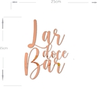 Espelho Decorativo Lar Doce Bar Em Acrílico Bronze Sala