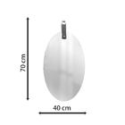 Espelho Decorativo Life Alça Rajada Oval 60x40 Cm