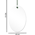 Espelho Decorativo Lina Alça Sisal Abacate 60x40 Cm Oval