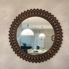 Espelho Decorativo Madeira Pegui Jasper - 45 Cm Marrom