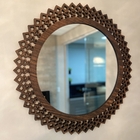 Espelho Decorativo Madeira Pegui Jasper - 45 Cm Marrom