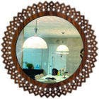 Espelho Decorativo Madeira Pegui Jasper - 45 Cm Marrom