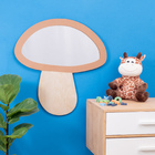 Espelho Decorativo Marrom Cogumelo Com Moldura 51x50cm Oikos