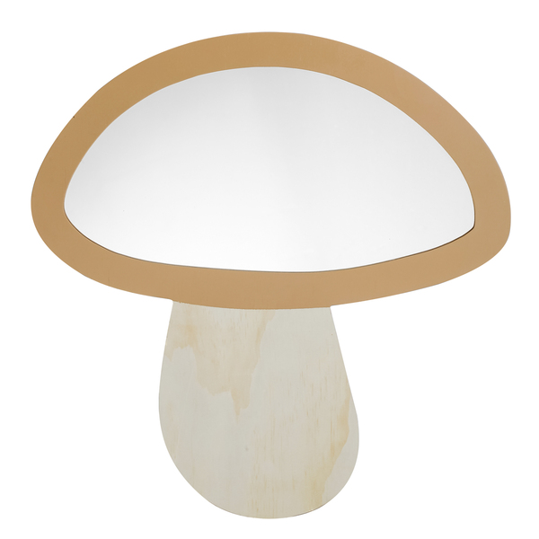 Espelho Decorativo Marrom Cogumelo Com Moldura 51x50cm Oikos