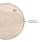 Espelho Decorativo Marrom Redondo Com Moldura 56x52,4cm Oak Inspire