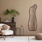 Espelho Decorativo Modelo Curva 55x160 De Parede Preto