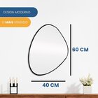 Espelho Decorativo Modelo Glamour 60x40cm Para Sala Hall Escr