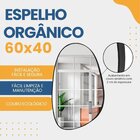 Espelho Decorativo Modelo Orgânico 60x40cm Preto
