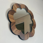 Espelho Decorativo Moldura Madeira Pegui Barrie 85 Cm Marrom