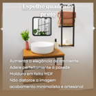 Espelho Decorativo Moldura Quadrada Preto 30x30