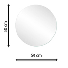 Espelho Decorativo Multiuso Fita Dupla Face 50 Cm Redondo