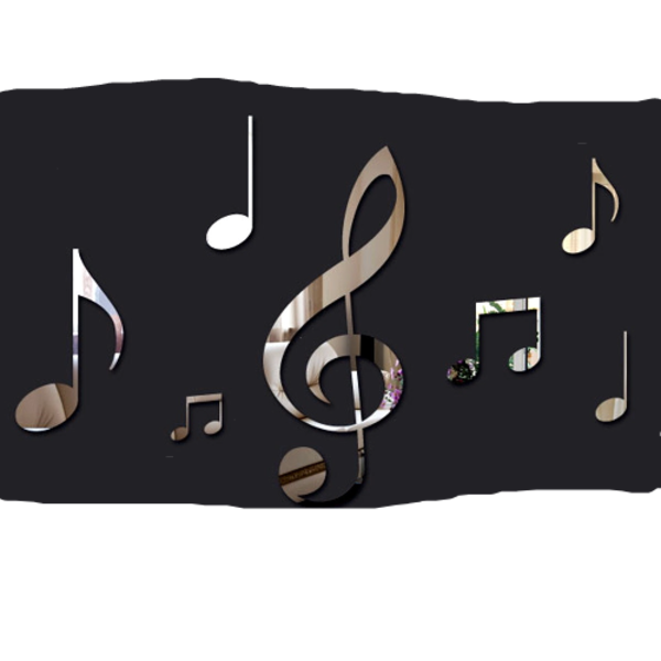 Espelho Decorativo Notas Musicais