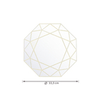 Espelho Decorativo Octógono Cinza 33,5x33,5cm