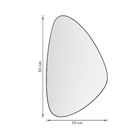 Espelho Decorativo Ogive Metal Preto 30x50cm Inspire