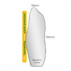 Espelho Decorativo Orgânico 150x50cm Com Suporte Para Banheir