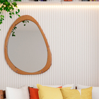 Espelho Decorativo Orgânico 64x84cm Marrom Com Moldura Gringa E2G Design
