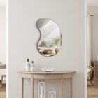 Espelho Decorativo Orgânico 70x50cm Em Vidro Lapidado Com Sup