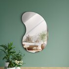 Espelho Decorativo Orgânico 70x50cm Em Vidro Lapidado Com Sup