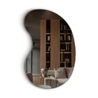 Espelho Decorativo Orgânico 70x50cm Em Vidro Lapidado Fita Du