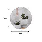 Espelho Decorativo Orgânico 80cmx80cm E08, Moderno Luxo Sala