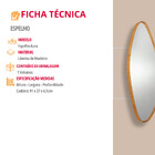 Espelho Decorativo Orgânico Aura 37x91cm Moderna Mobília