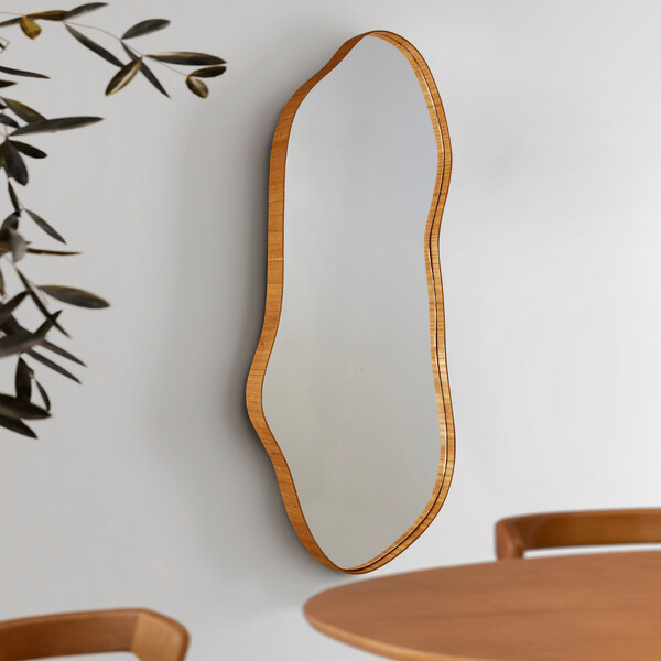 Espelho Decorativo Orgânico Aura 44x119cm Moderna Mobília