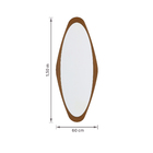 Espelho Decorativo Orgânico com Moldura Freijó 150x60cm
