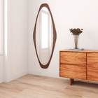 Espelho Decorativo Orgânico com Moldura Freijó 150x60cm