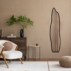 Espelho Decorativo Orgânico Fogo 38x160 De Parede Preto