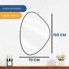 Espelho Decorativo Orgânico Glamour 100x70 Grande De Parede P