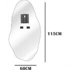 Espelho Decorativo Orgânico Grande 115x60 De Parede Quarto Sa