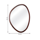 Espelho Decorativo Orgânico Marrom 50x64cm