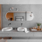 Espelho Decorativo Oval 150 X 50 Cm - Cores Prata